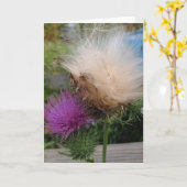 Thistle Flower and Down Card Kaart (Gele Bloem)