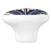 Thistle Flower Art Deco Keramische Knop (Zijkant)