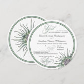 Thistle Flower God is Love Christelijk Wedding Kaa Kaart (Voorkant / Achterkant)