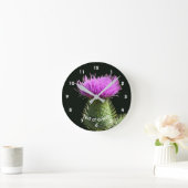 Thistle Flower Personalized Ronde Klok (Huis)