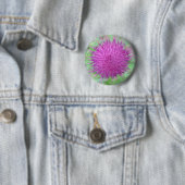 Thistle Flower Ronde Button 5,7 Cm (In situ)