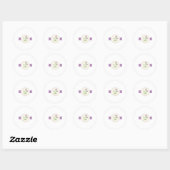 Thistle Flowers Ronde Sticker (Vel)