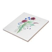 Thistle Flowers Waterverf Schotland Tegeltje (Zijkant)