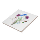 Thistle Flowers  Waterverf Schotland Tegeltje (Zijkant)