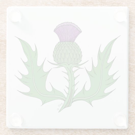 Thistle Glazen Onderzetter (Achterkant)