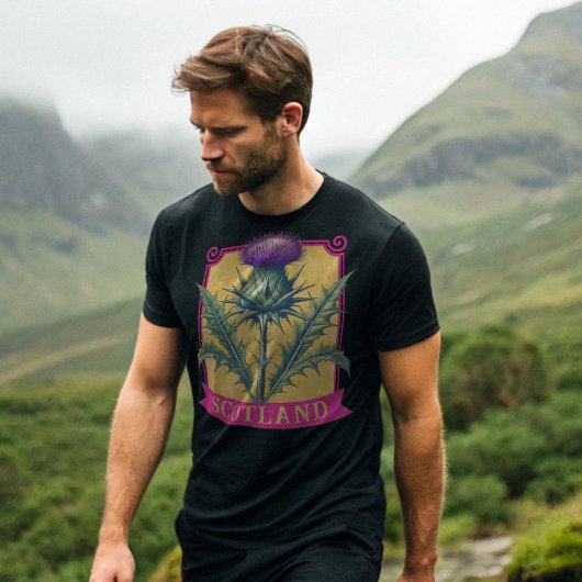 Thistle in Antiek Renaissance stijl aangepaste tek T-shirt