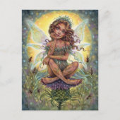 Thistle Landing Briefkaart Fairy Fantasy Flower (Voorkant)