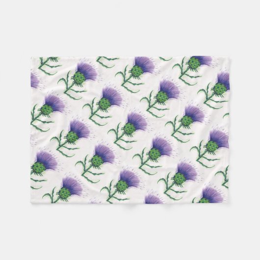 Thistle met een touw van tartan fleece deken (Voorkant (Horizontaal))