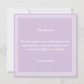 Thistle paarse bedankkaart (Achterkant)