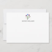 Thistle Paarse Bloemen Persoonlijk Notitiekaartje (Voorkant)