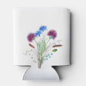 Thistle Paarse bloemenSchotland Waterverf Bruiloft Blikjeskoeler (Achterkant)