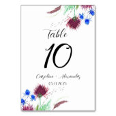 Thistle Paarse Floral Schotse rustieke bruiloft Kaart (Achterkant)