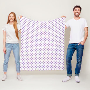 Thistle Paarse poka Dots Circles Fleece Deken