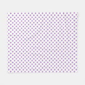 Thistle Paarse poka Dots Circles Fleece Deken (Voorkant (Horizontaal))