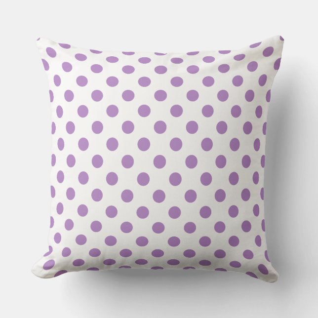 Thistle Paarse poka Dots Circles Kussen (Voorkant)