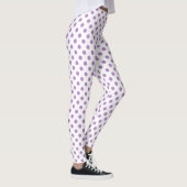 Thistle Paarse poka Dots Circles Leggings (Rechts)