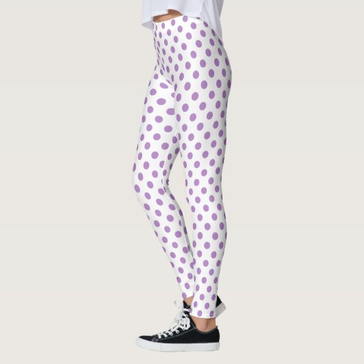 Thistle Paarse poka Dots Circles Leggings (Links)