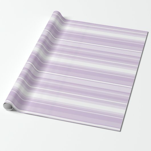Thistle paarse strepen cadeaupapier (Uitgerold)