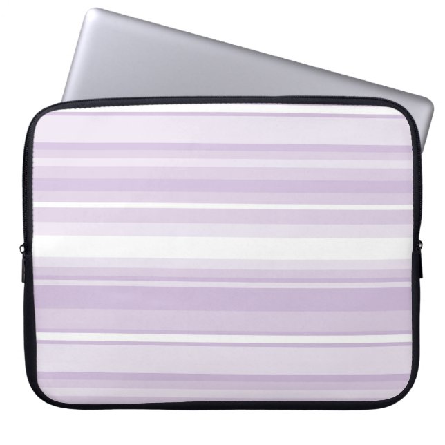 Thistle paarse strepen laptop sleeve (Voorkant)