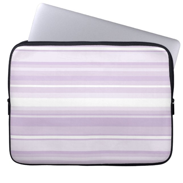 Thistle paarse strepen laptop sleeve (Voorkant)