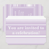 Thistle paarse uitnodiging (Voorkant / Achterkant)