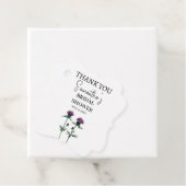 Thistle Purple Flowers Scottish Boho Vrijgezellenf Bedankjes Labels (In situ)