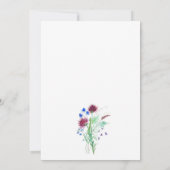 Thistle Schotse Bloemen Rustieke Bruiloft Kaart (Achterkant)