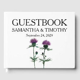 Thistle Schotse Waterverf Bloemen bruiloft Gastenboek