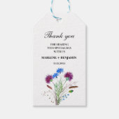 Thistle Scottish Floral Waterverf Flowers Bruiloft Cadeaulabel (Voorkant)