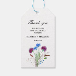 Thistle Scottish Floral Waterverf Flowers Bruiloft Cadeaulabel