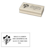 Thistle Scottish Floral Wedding Retouradres Rubberstempel (Gestempeld)