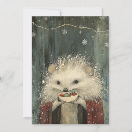 Thistle the Hedgehog | Woodland Whimsy  Feestdagenkaart