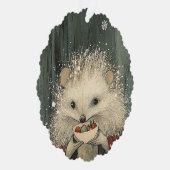 Thistle the Hedgehog | Woodland Whimsy  Ornament Kaart (Rechts)