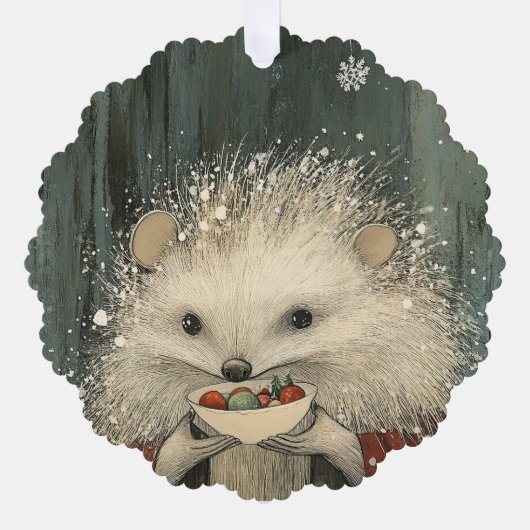 Thistle the Hedgehog | Woodland Whimsy  Ornament Kaart (Voorkant)