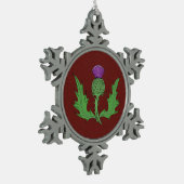 Thistle Tin Sneeuwvlok Ornament (Links)