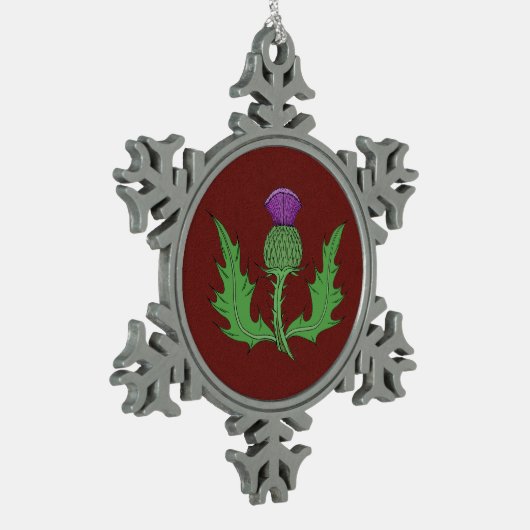 Thistle Tin Sneeuwvlok Ornament (Links)
