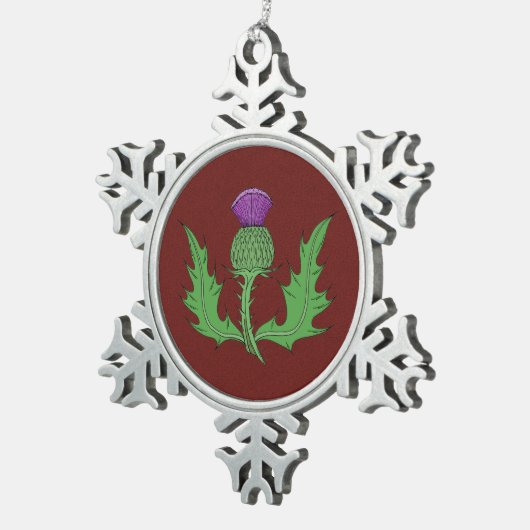 Thistle Tin Sneeuwvlok Ornament (Rechts)