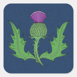 Thistle Vierkante Sticker