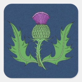 Thistle Vierkante Sticker