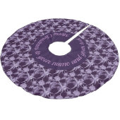 THISTLE violet bloempatroon Kerstboom Rok (Gekanteld)