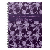 THISTLE violet bloempatroon Notitieboek (Voorkant)