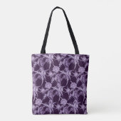 THISTLE violet bloempatroon Tote Bag (Achterkant)