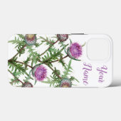 Thistle violette bloemen Case-Mate iPhone case (Achterkant (horizontaal))