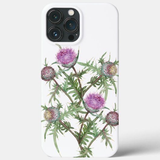 Thistle violette bloemen Case-Mate iPhone case (Achterkant)