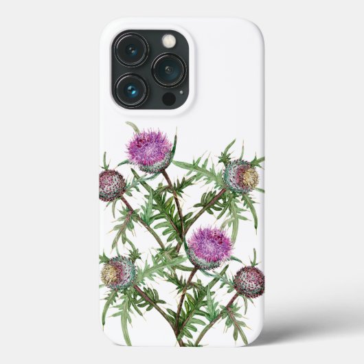 Thistle violette bloemen Case-Mate iPhone case (Achterkant)