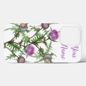 Thistle violette bloemen Case-Mate iPhone case (Achterkant (horizontaal))