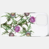 Thistle violette bloemen Case-Mate iPhone case (Achterkant (horizontaal))