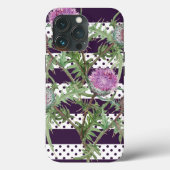 Thistle violette bloemen Case-Mate iPhone case (Achterkant)
