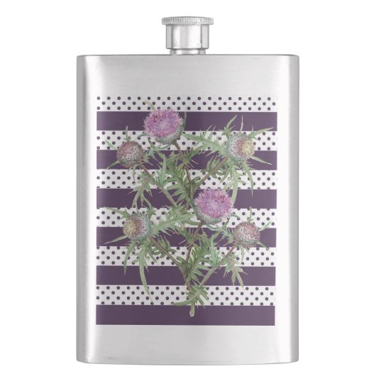 Thistle violette bloemen flacon (Voorkant)