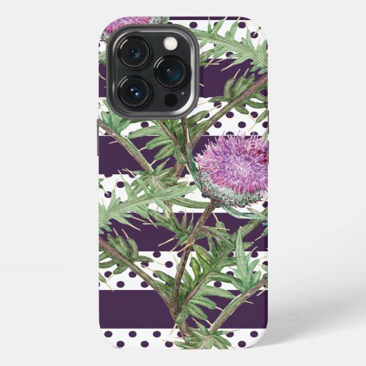 Thistle violette bloemen iPhone hoesje (Achterkant)